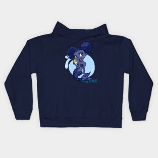 Deep Blue Merbie Kids Hoodie